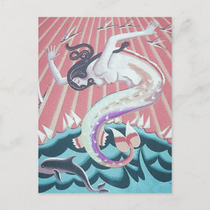 Vintage Mermaid Postcard
