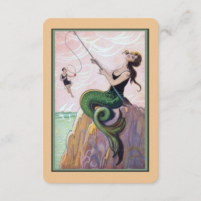 Vintage Mermaid Romantic Enclosure Card (Front)