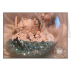 Vintage Mermaid Twins Rainbow Card