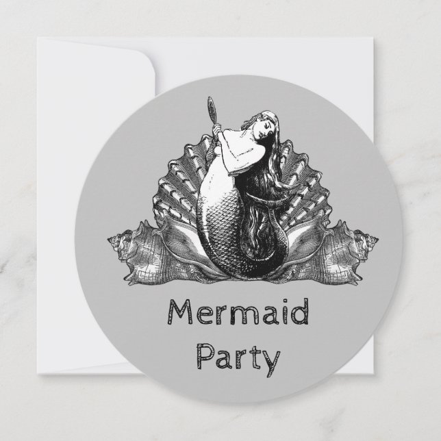 Vintage Mermaid with Seashells (Front)