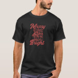 Vintage Merry Bright Christmas Retro Child Reindee T-Shirt<br><div class="desc">Vintage Merry Bright Christmas Retro Child Reindeer Girl Pullover</div>