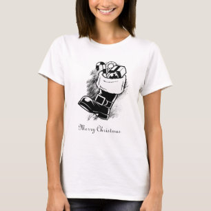 Vintage Merry Christmas Boot Women's T-shirt