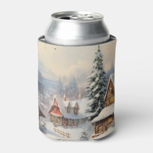 Vintage Merry Christmas Can Cooler