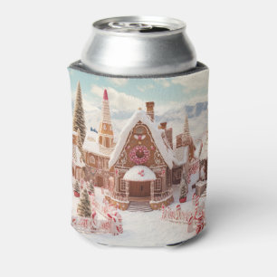Vintage Merry Christmas Can Cooler