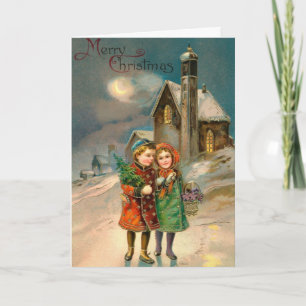 Vintage Merry Christmas Card