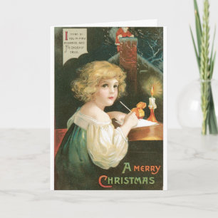 Vintage Merry Christmas Card - Friendship