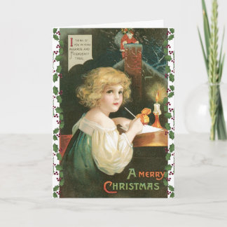 Vintage Merry Christmas Card - Friendship