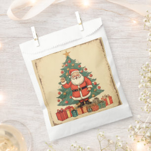 Vintage Merry Christmas Favour Bags