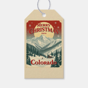 Vintage Merry Christmas from Colorado Gift Tag