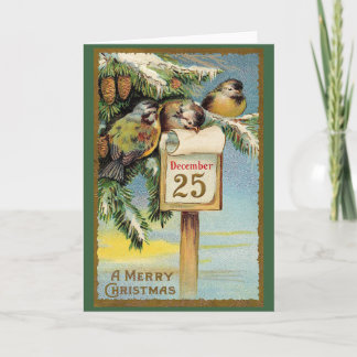 Vintage Merry Christmas Greeting Card