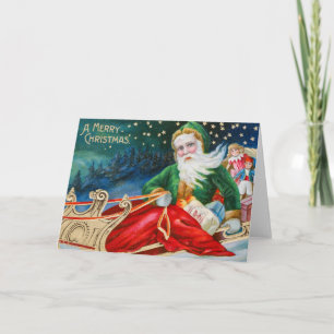 Vintage Merry Christmas Greeting Card
