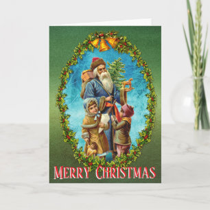 Vintage Merry Christmas Holiday Card