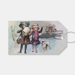 Vintage Merry Christmas Holiday Gift Tags
