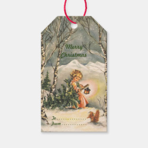 Vintage Merry Christmas Holiday Gift Tags