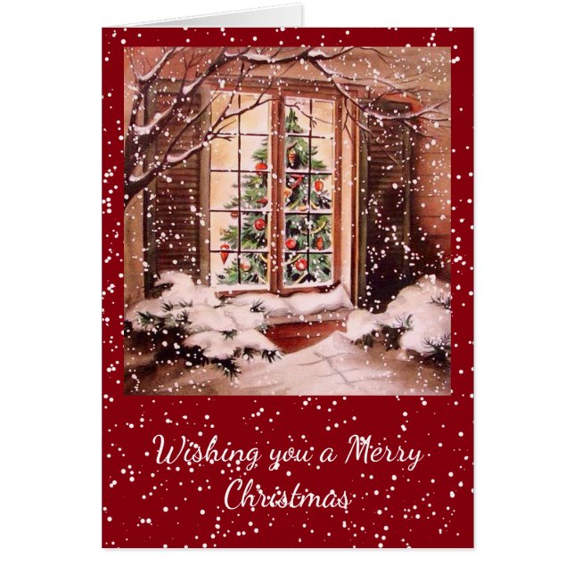 Vintage Merry Christmas House (Front)