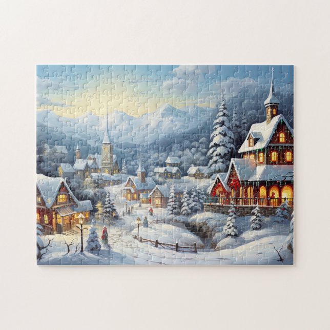 Vintage Merry Christmas Jigsaw Puzzle (Horizontal)