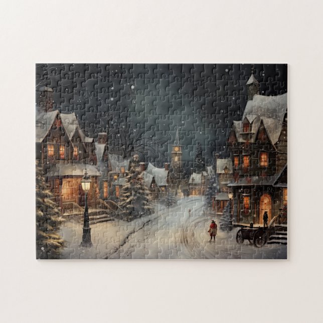 Vintage Merry Christmas Jigsaw Puzzle (Horizontal)