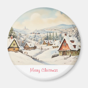 Vintage Merry Christmas Magnet