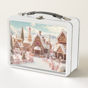 Vintage Merry Christmas Metal Lunch Box