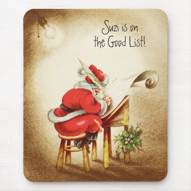 Vintage Merry Christmas Mouse Mat (Front)