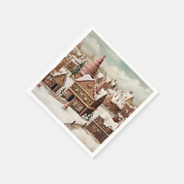 Vintage Merry Christmas Napkin (Corner)