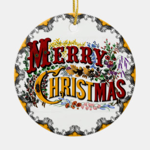 Vintage Merry Christmas Ornament