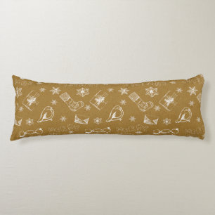 vintage merry christmas pattern body cushion