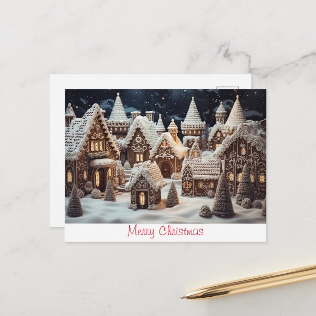 Vintage Merry Christmas Postcard (Front/Back In Situ)