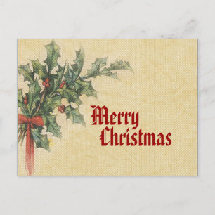 Vintage Merry Christmas Postcard