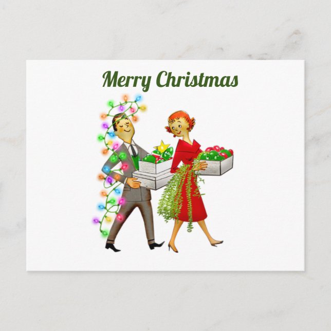 Vintage Merry Christmas Postcard (Front)