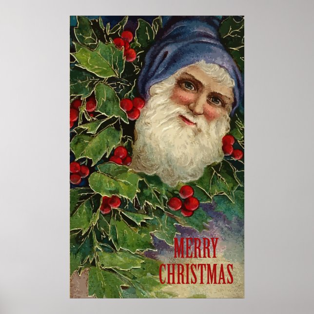 Vintage Merry Christmas Poster (Front)
