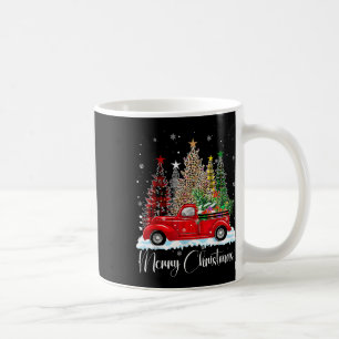 Vintage Merry Christmas Red Truck Old Fashioned Ch Coffee Mug