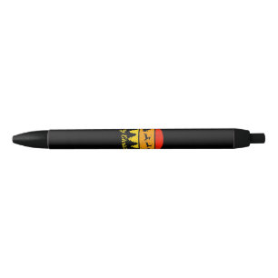 Vintage Merry Christmas Retro Sunset Classic Black Ink Pen