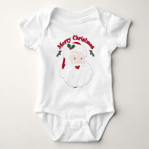 Vintage Merry Christmas Santa Baby Bodysuit