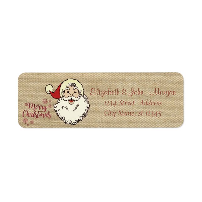 Vintage,Merry Christmas,Santa Claus (Front)