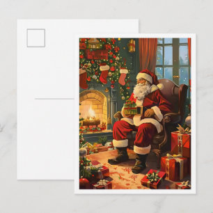 Vintage Merry Christmas Santa Clause Postcard