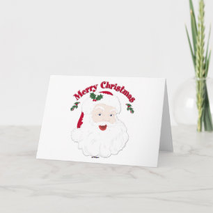 Vintage Merry Christmas Santa Holiday Card
