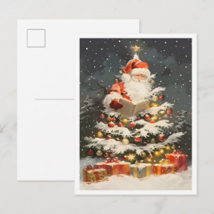 Vintage Merry Christmas Santa Postcard