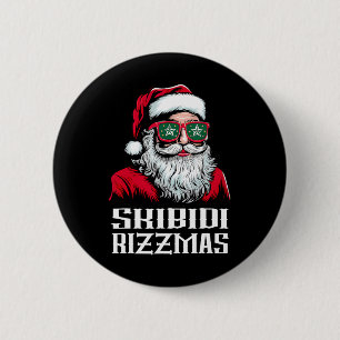 Vintage Merry Christmas Santa Sigmas Claus Skibidi 6 Cm Round Badge