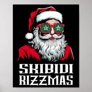 Vintage Merry Christmas Santa Sigmas Claus Skibidi Poster