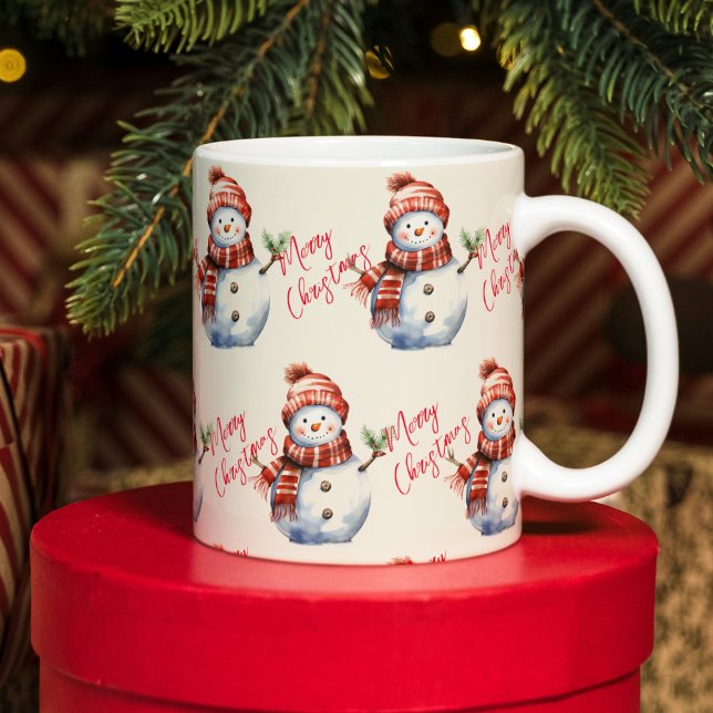Vintage Merry Christmas & Snowmen  Coffee Mug (Creator Uploaded)