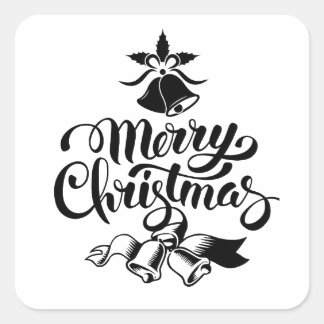 Vintage Merry Christmas  Square Sticker