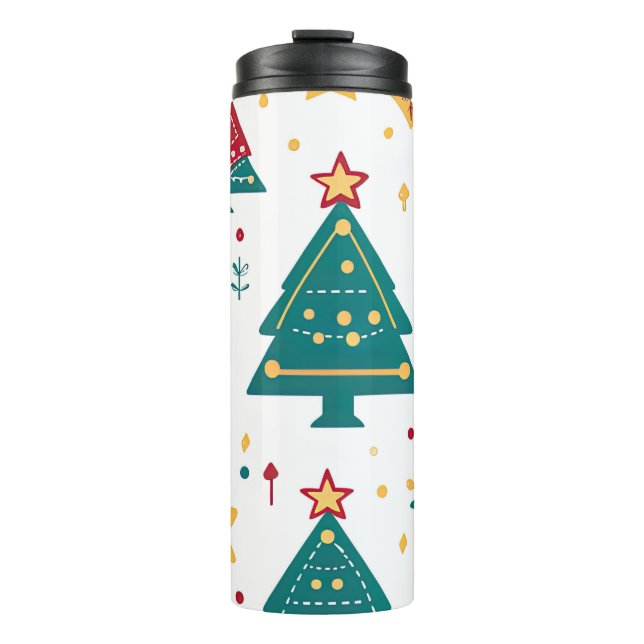Vintage Merry Christmas Thermal Tumbler (Front)