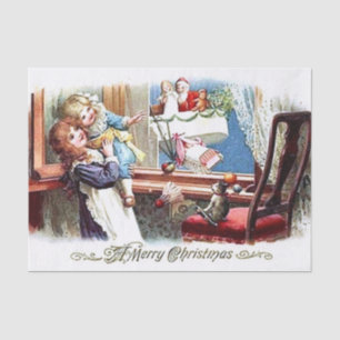 Vintage Merry Christmas Tissue Paper
