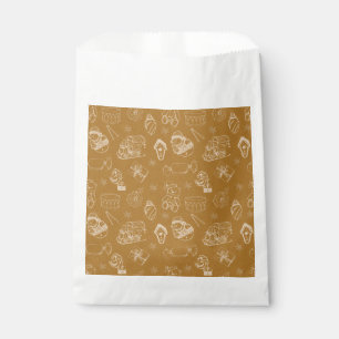 vintage merry christmas toys hand drawn favour bags