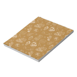 vintage merry christmas toys hand drawn notepad