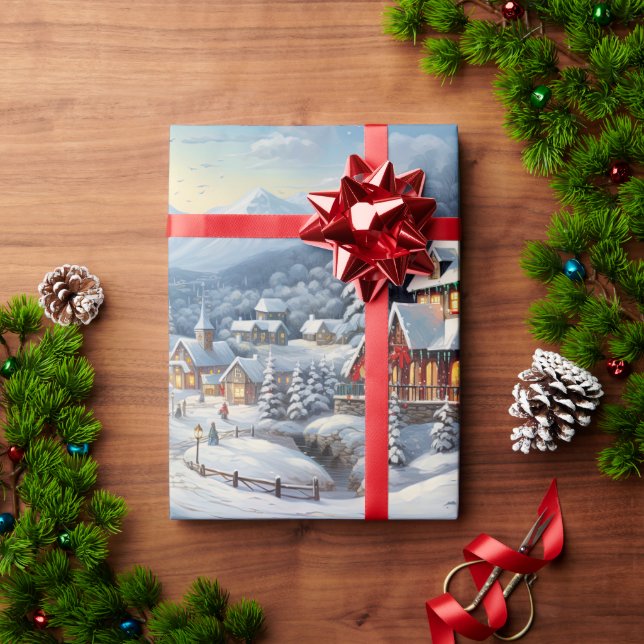 Vintage Merry Christmas Wrapping Paper (Holiday Gift)