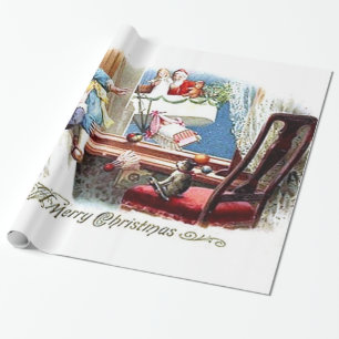 Vintage Merry Christmas Wrapping Paper