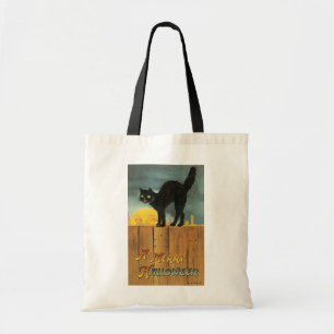 Vintage Merry Halloween Cat by Ellen Clapsaddle Tote Bag