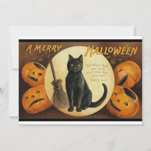 Vintage Merry Halloween Invitation